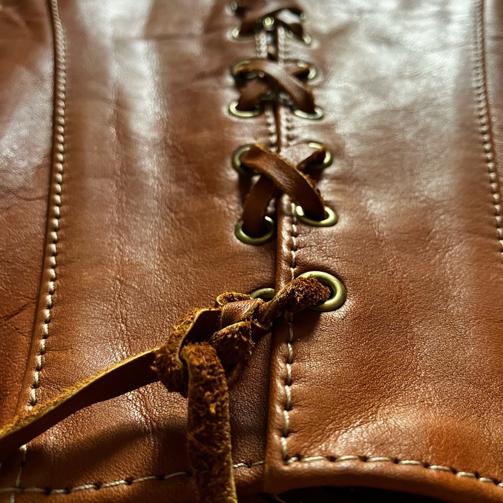 Brown Leather Vest - image 5